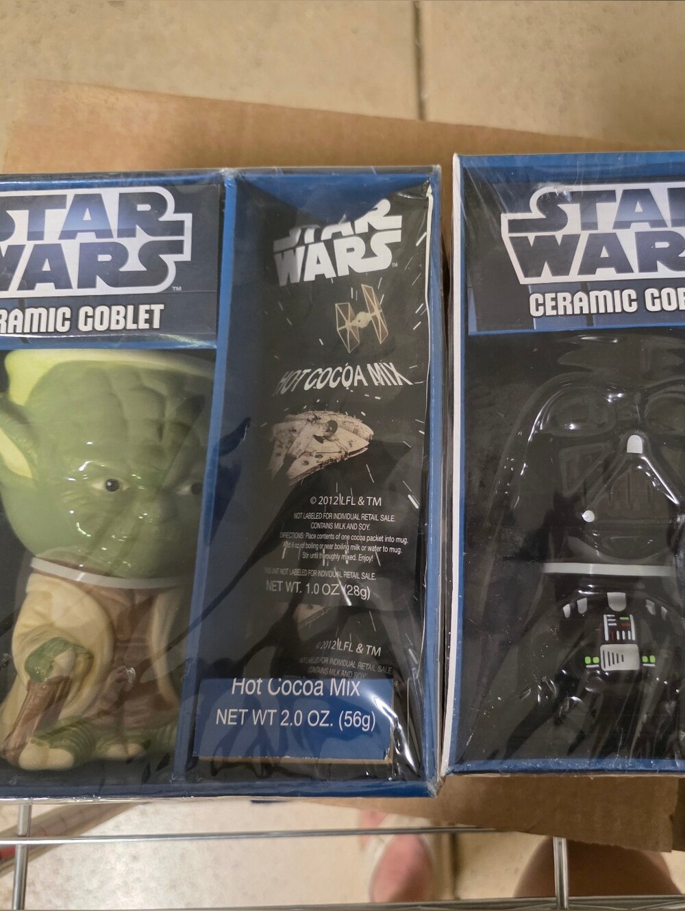 Star Wars Kids Ceramic Goblet Set with Darth Vader (black) & Yoda (green)